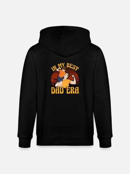 In my Best Dad era - Stanley/Stella CULTIVATOR  Unisex Organic Hooded Jacket - black