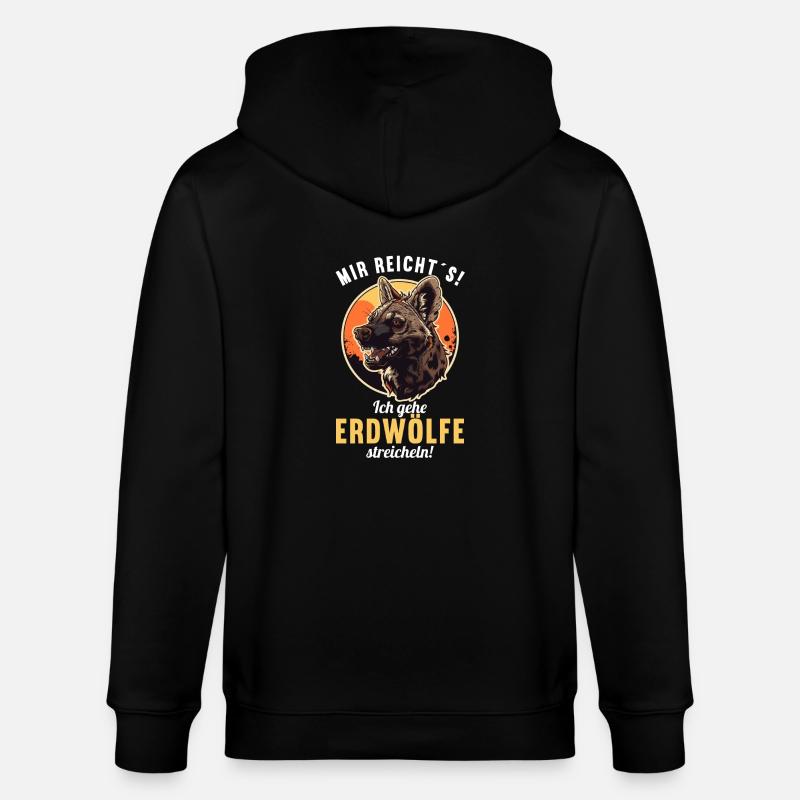 Erdwölfe Erdwolf - Stanley/Stella Unisex Bio-Kapuzenjacke CULTIVATOR  - Schwarz