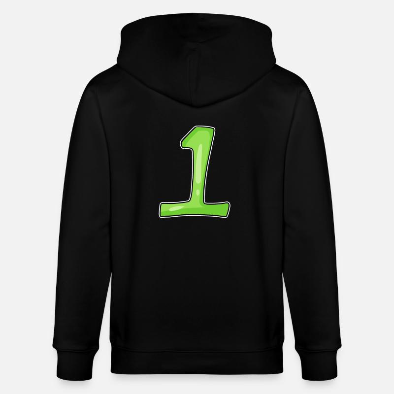 Numéro 1 Vert - Veste à capuche bio CULTIVATOR Stanley/Stella Unisexe - noir