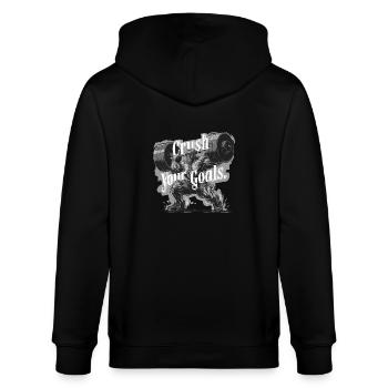 CRUSH YOUR GOALS - Stanley/Stella CULTIVATOR  Unisex Organic Hooded Jacket - black - Back - Anna (173cm)