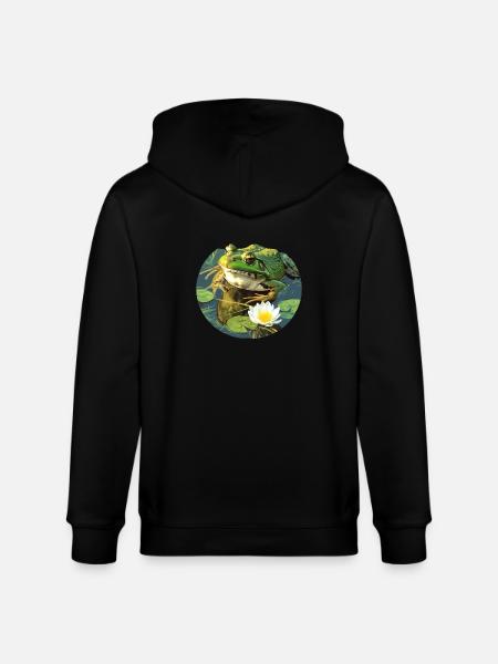 Bullfrogs Bullfrog - Stanley/Stella CULTIVATOR Unisex Organic Hooded Jacket - black