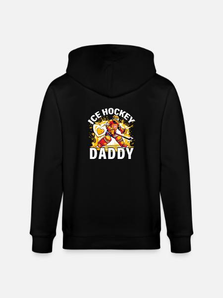 Eishockey-Papa - Stanley/Stella Unisex Bio-Kapuzenjacke CULTIVATOR  - Schwarz