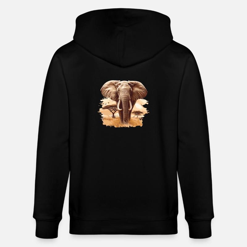 Éléphant Éléphant - Veste à capuche bio CULTIVATOR Stanley/Stella Unisexe - noir