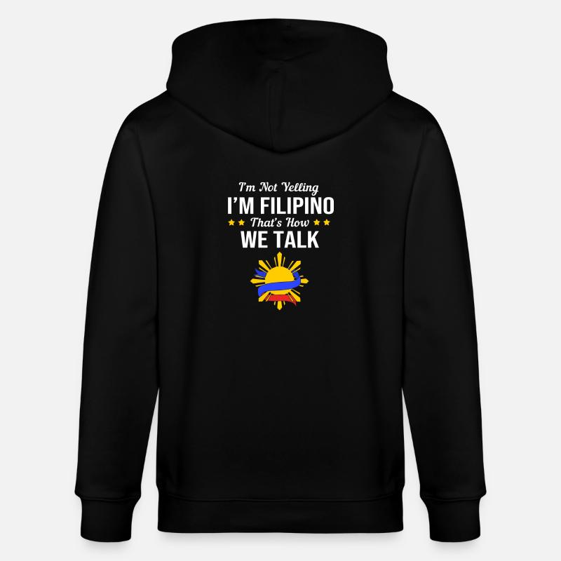 Filipino Philippines - Veste à capuche bio CULTIVATOR Stanley/Stella Unisexe - noir