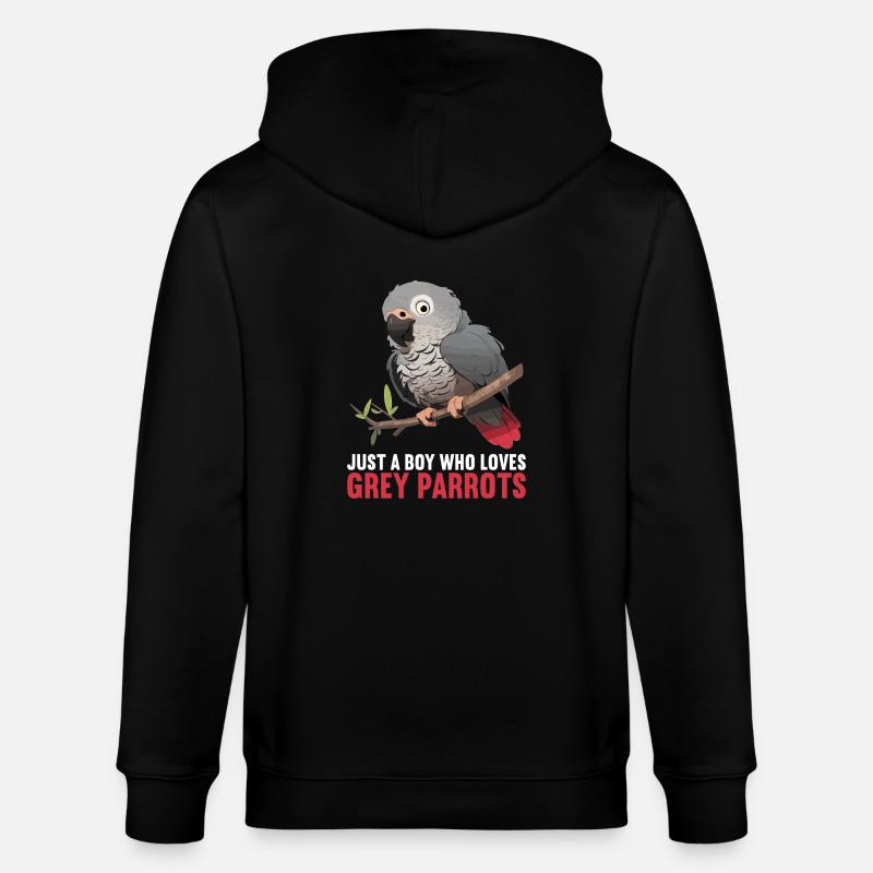 Graupapageien Graupapagei - Stanley/Stella Unisex Bio-Kapuzenjacke CULTIVATOR  - Schwarz