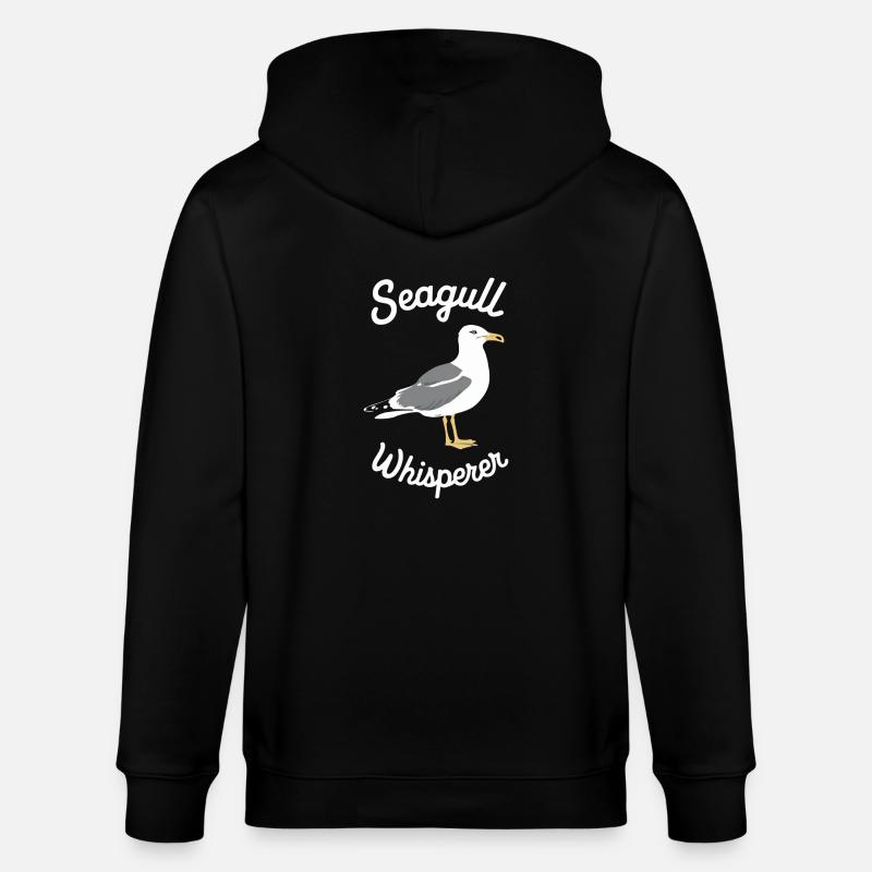 seagull whisperer - Stanley/Stella Unisex Bio-Kapuzenjacke CULTIVATOR  - Schwarz