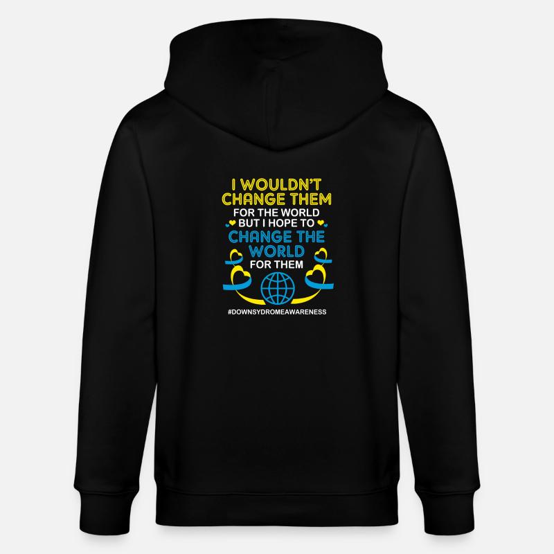 Down Syndrom - Stanley/Stella Unisex Bio-Kapuzenjacke CULTIVATOR  - Schwarz