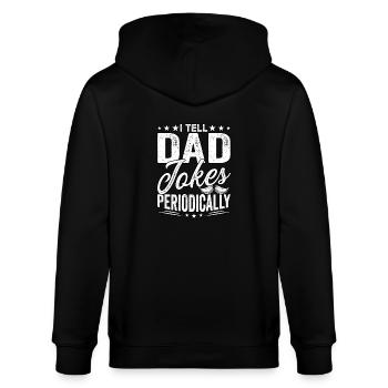 Ich erzähle regelmäßig Papa-Witze - Stanley/Stella Unisex Bio-Kapuzenjacke CULTIVATOR  - Schwarz - Hinten - Anna (173cm)