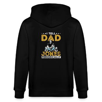 Ich erzähle regelmäßig Papa-Witze - Stanley/Stella Unisex Bio-Kapuzenjacke CULTIVATOR  - Schwarz - Hinten - Anna (173cm)