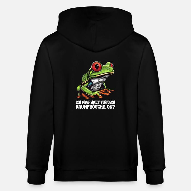 Tree Frog Baumfrösche Baumfrosch - Stanley/Stella CULTIVATOR  Unisex Organic Hooded Jacket - black