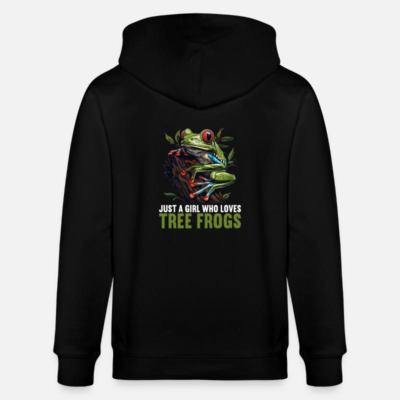 Rainette Baumfrösche Baumfrosch - Veste à capuche bio CULTIVATOR Stanley/Stella Unisexe - noir