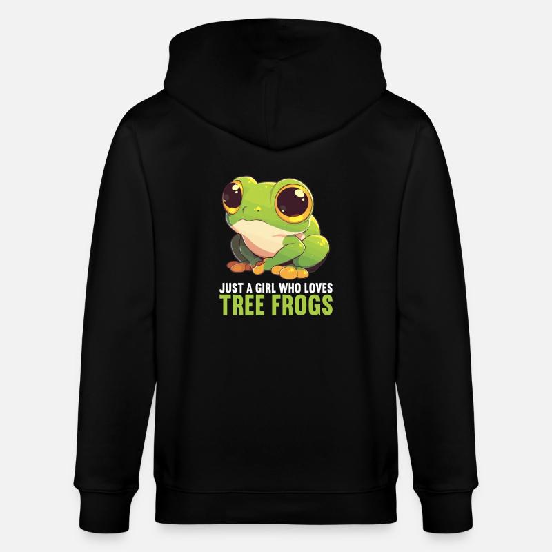 Tree Frog Baumfrösche Baumfrosch - Stanley/Stella Unisex Bio-Kapuzenjacke CULTIVATOR - Schwarz