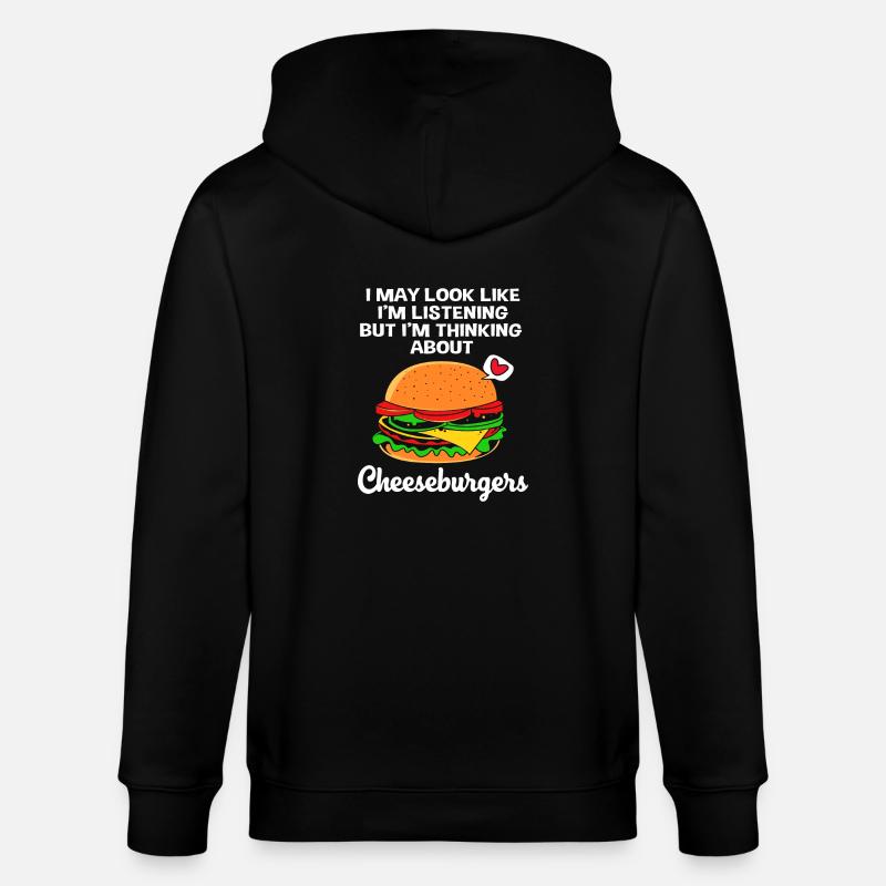 Burger au fromage - Veste à capuche bio CULTIVATOR Stanley/Stella Unisexe - noir