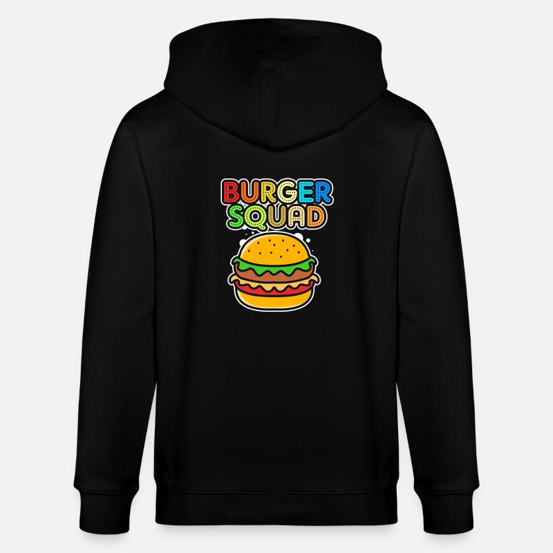 Burger au fromage - Veste à capuche bio CULTIVATOR Stanley/Stella Unisexe - noir