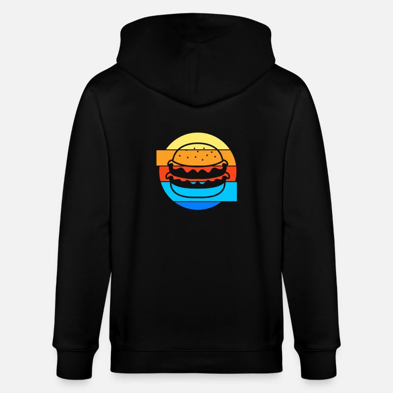 Cheeseburger Burger - Stanley/Stella Unisex Bio-Kapuzenjacke CULTIVATOR  - Schwarz