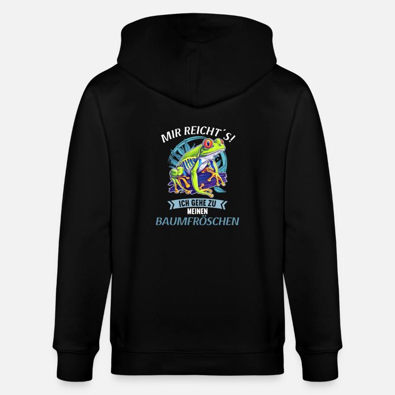 Tree Frog Baumfrösche Baumfrosch - Stanley/Stella CULTIVATOR Unisex Organic Hooded Jacket - black