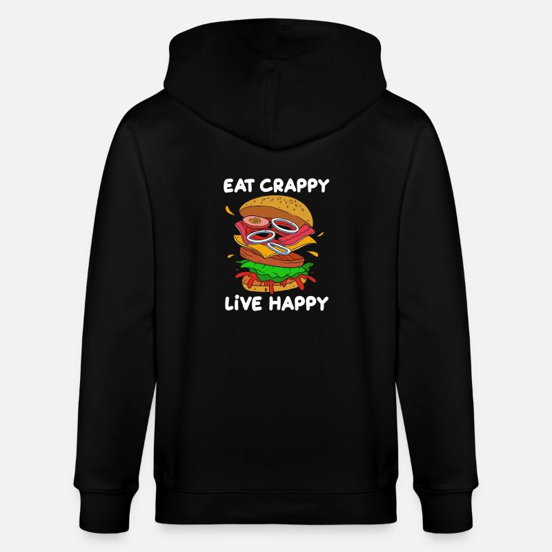 Cheeseburger - Veste à capuche bio CULTIVATOR Stanley/Stella Unisexe - noir