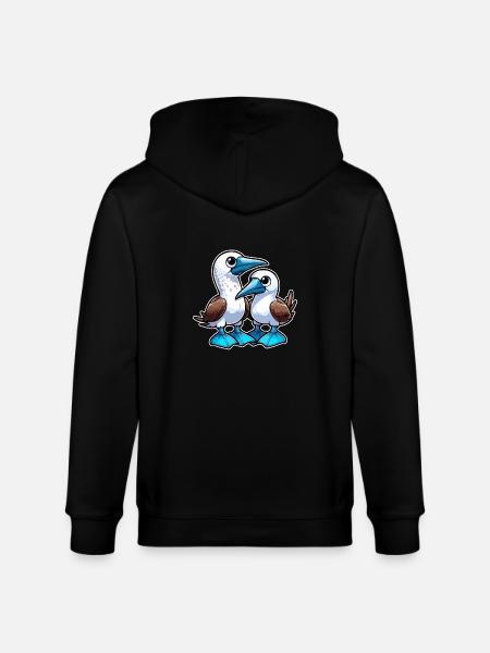Fugl Blåfodet Booby Fugle Fugl Gave - Stanley/Stella økologisk unisex-hættejakke CULTIVATOR  - sort