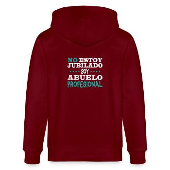 Je ne suis pas à la retraite, je suis un grand-père professionnel - Veste à capuche bio CULTIVATOR Stanley/Stella Unisexe - bordeaux - Dos - Anna (173cm)