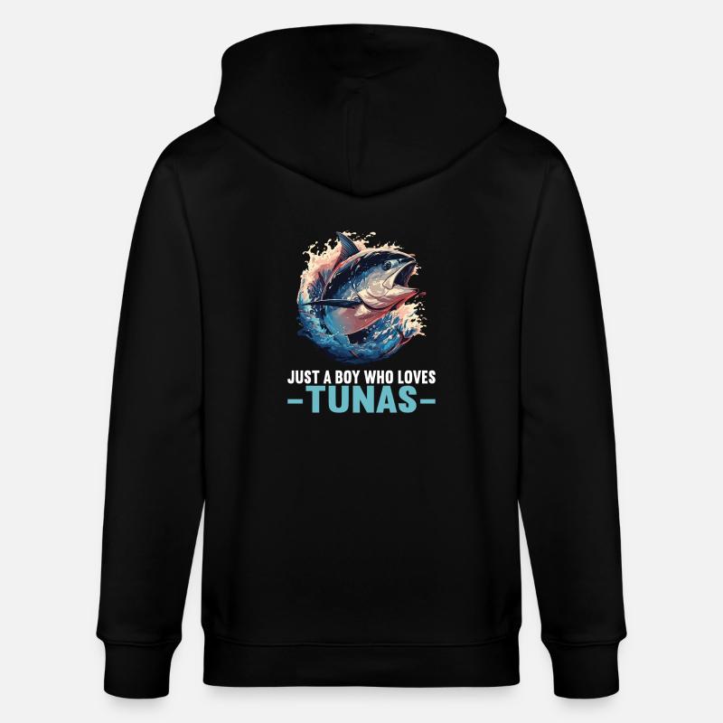 Tuna Thunfische Thunfisch - Stanley/Stella Unisex Bio-Kapuzenjacke CULTIVATOR  - Schwarz