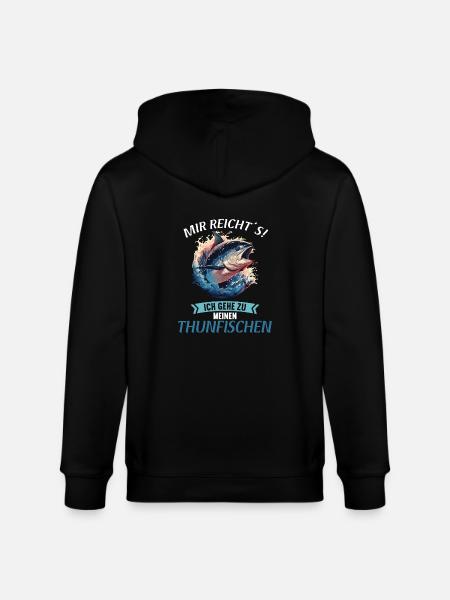 Tuna Thunfische Thunfisch - Stanley/Stella CULTIVATOR  Unisex Organic Hooded Jacket - black