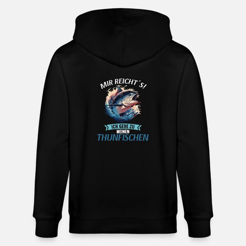 Tuna Thunfische Thunfisch - Stanley/Stella Unisex Bio-Kapuzenjacke CULTIVATOR  - Schwarz