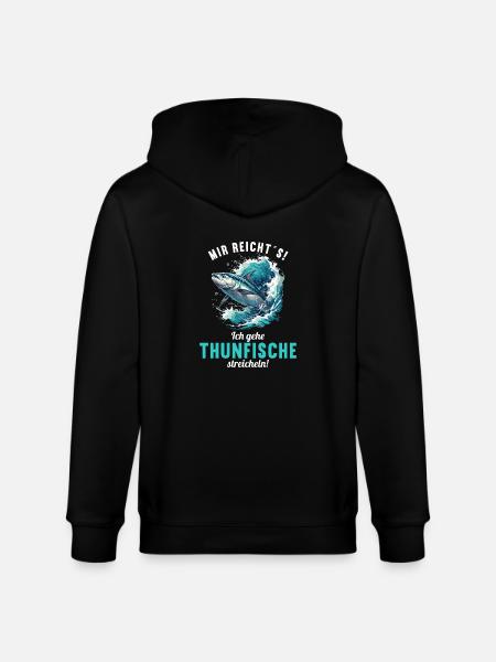 Tuna Thunfische Thunfisch - Stanley/Stella CULTIVATOR  Unisex Organic Hooded Jacket - black