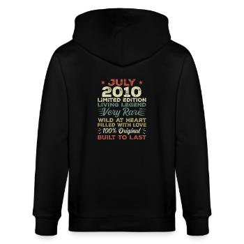 Cadeau Juillet 2010 Anniversaire Juillet 2010 Anniversaire - Veste à capuche bio CULTIVATOR Stanley/Stella Unisexe - noir - Dos - Anna (173cm)