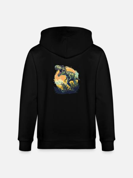 Allosaur Allosaurus - Stanley/Stella CULTIVATOR  Unisex Organic Hooded Jacket - black