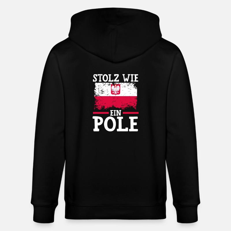 Polonais Pologne - Veste à capuche bio CULTIVATOR Stanley/Stella Unisexe - noir