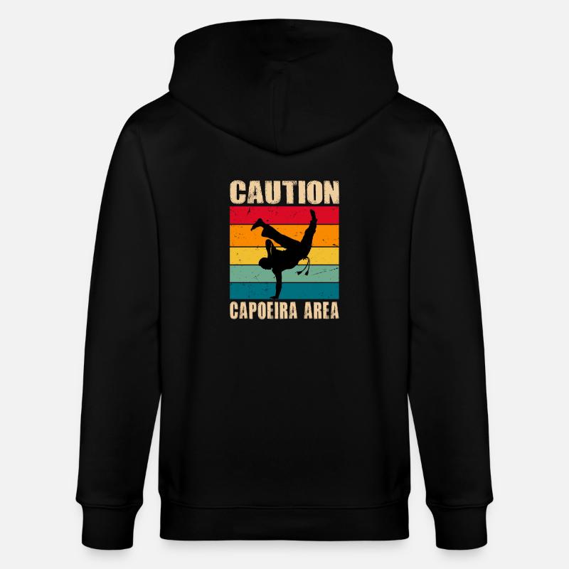 Attention Zone de Capoeira - Veste à capuche bio CULTIVATOR Stanley/Stella Unisexe - noir