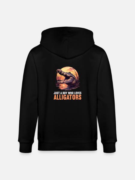 Alligatoren Alligator - Stanley/Stella CULTIVATOR  Unisex Organic Hooded Jacket - black