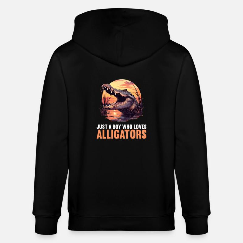 Alligatoren Alligator - Stanley/Stella Unisex Bio-Kapuzenjacke CULTIVATOR  - Schwarz