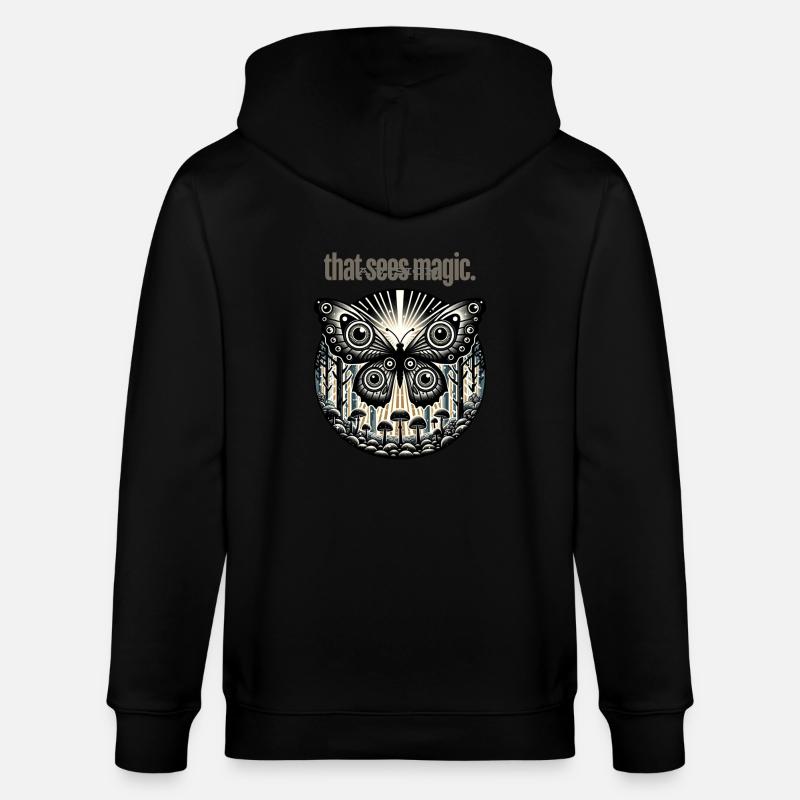Enchanted Eyes Butterfly - Stanley/Stella Unisex Bio-Kapuzenjacke CULTIVATOR  - Schwarz
