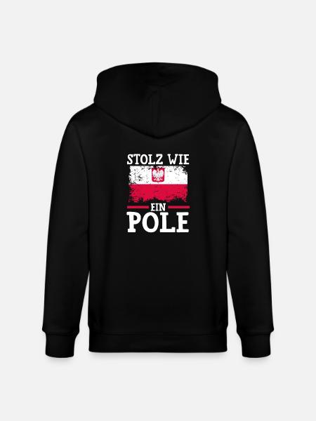 Pole Polnisch Polen - Stanley/Stella Unisex Bio-Kapuzenjacke CULTIVATOR  - Schwarz