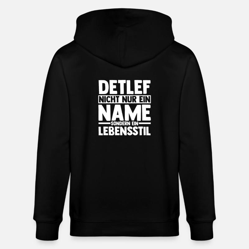 First name Detlef - Stanley/Stella CULTIVATOR  Unisex Organic Hooded Jacket - black