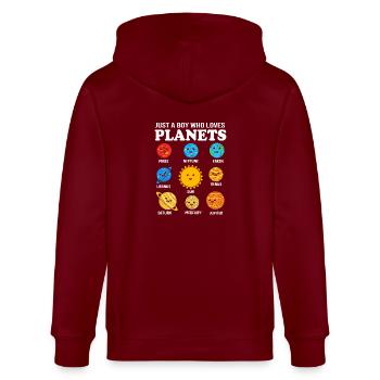 Univers du système solaire - Veste à capuche bio CULTIVATOR Stanley/Stella Unisexe - bordeaux - Dos - Anna (173cm)