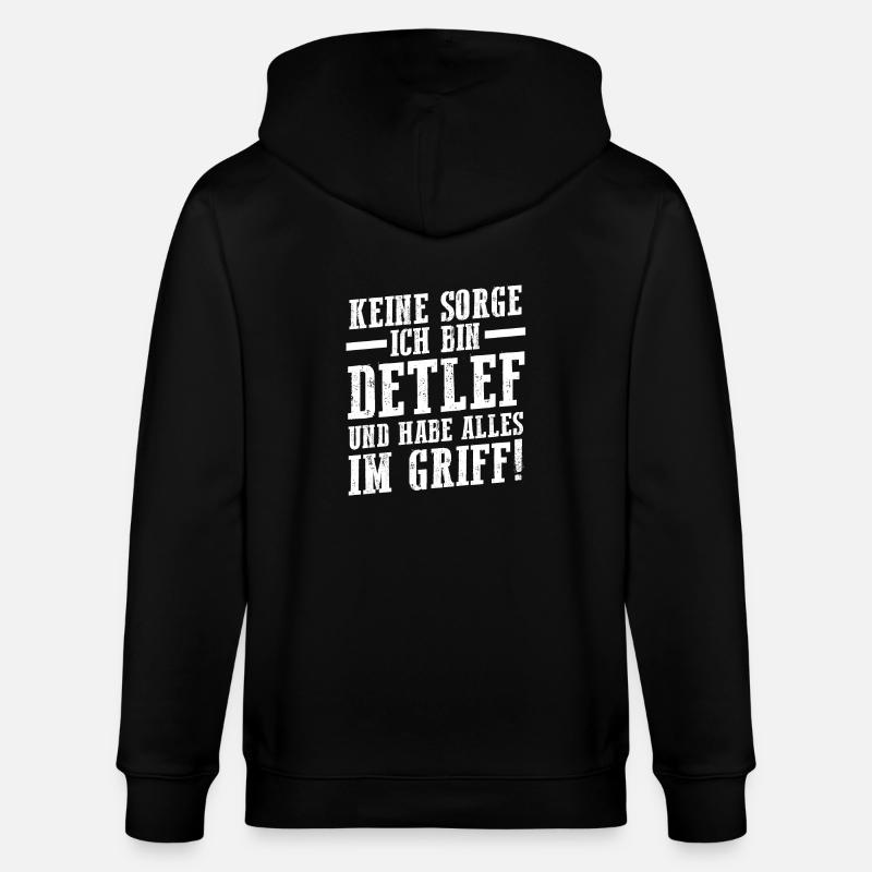 First name Detlef - Stanley/Stella CULTIVATOR  Unisex Organic Hooded Jacket - black