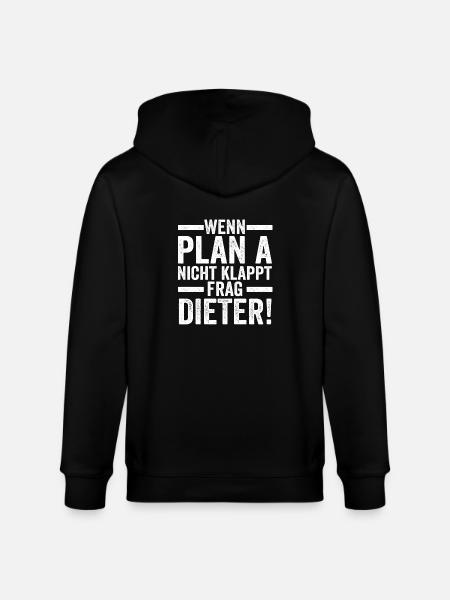 First name Dieter - Stanley/Stella CULTIVATOR  Unisex Organic Hooded Jacket - black