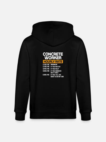 Bauarbeiter Baustelle Beton - Stanley/Stella Unisex Bio-Kapuzenjacke CULTIVATOR  - Schwarz