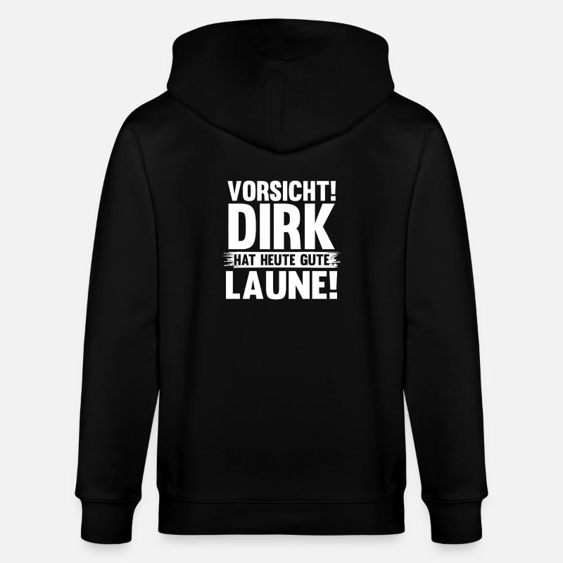 Vorname Dirk - Stanley/Stella Unisex Bio-Kapuzenjacke CULTIVATOR  - Schwarz