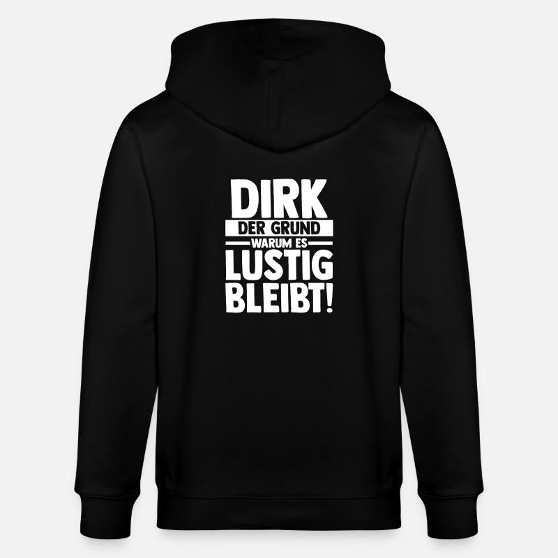 First name Dirk - Stanley/Stella CULTIVATOR Unisex Organic Hooded Jacket - black