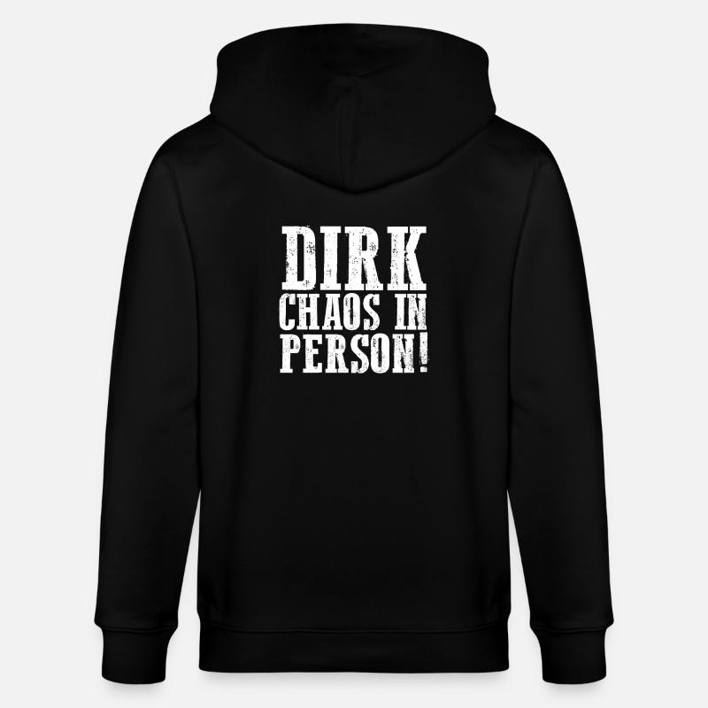 First name Dirk - Stanley/Stella CULTIVATOR Unisex Organic Hooded Jacket - black