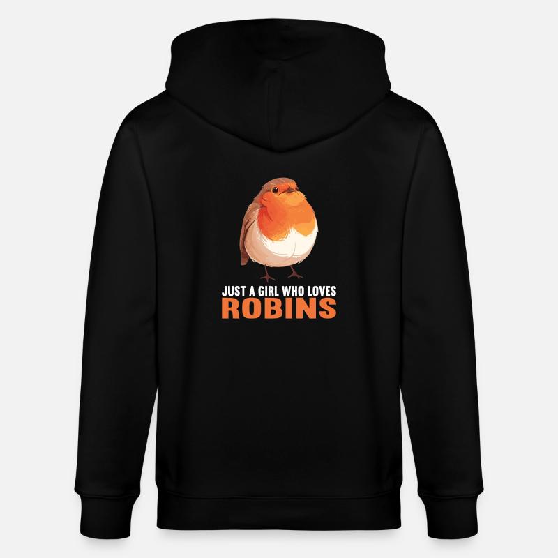 Robin Rotkehlchen - Veste à capuche bio CULTIVATOR Stanley/Stella Unisexe - noir