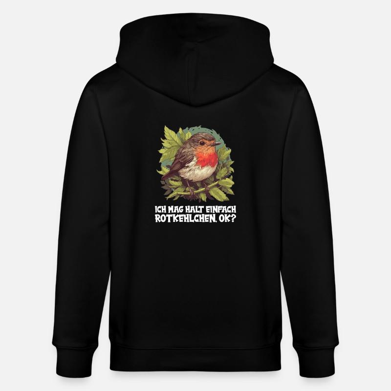 Robin Rotkehlchen - Veste à capuche bio CULTIVATOR Stanley/Stella Unisexe - noir