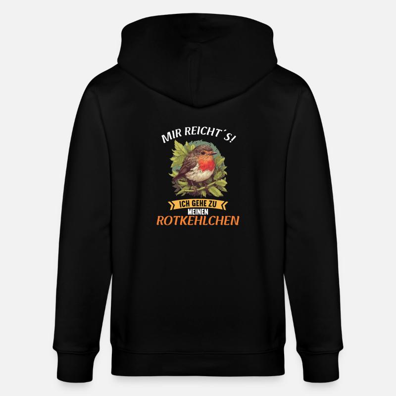 Robin Rotkehlchen - Veste à capuche bio CULTIVATOR Stanley/Stella Unisexe - noir