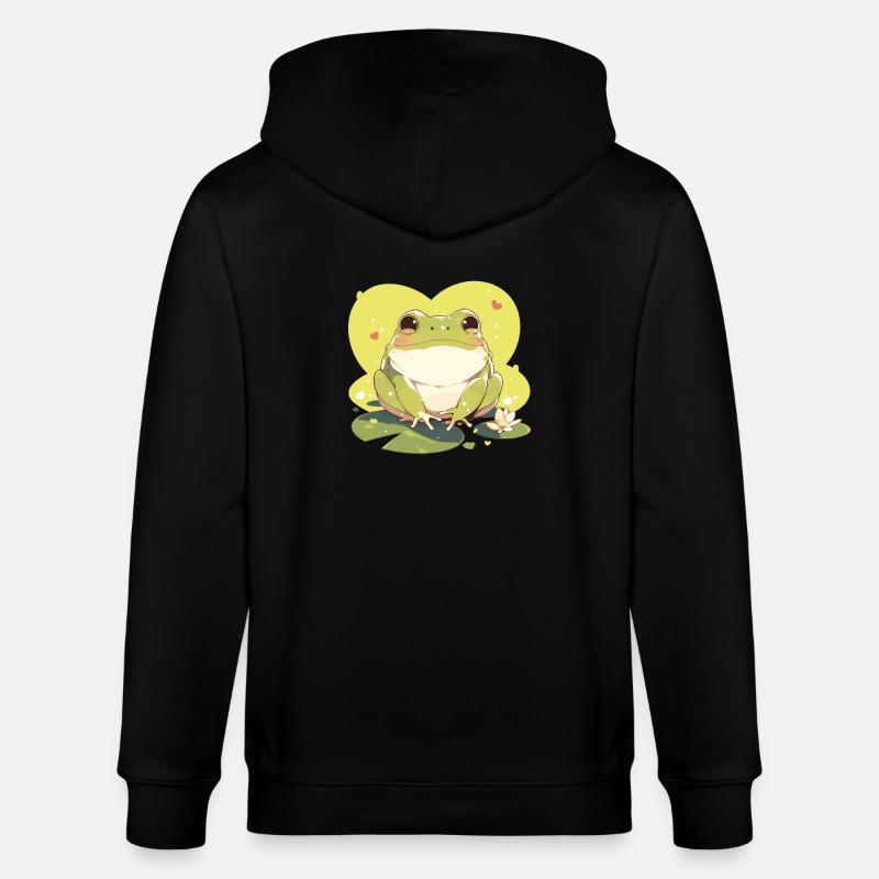 Toad Toads Toad - Stanley/Stella CULTIVATOR  Unisex Organic Hooded Jacket - black