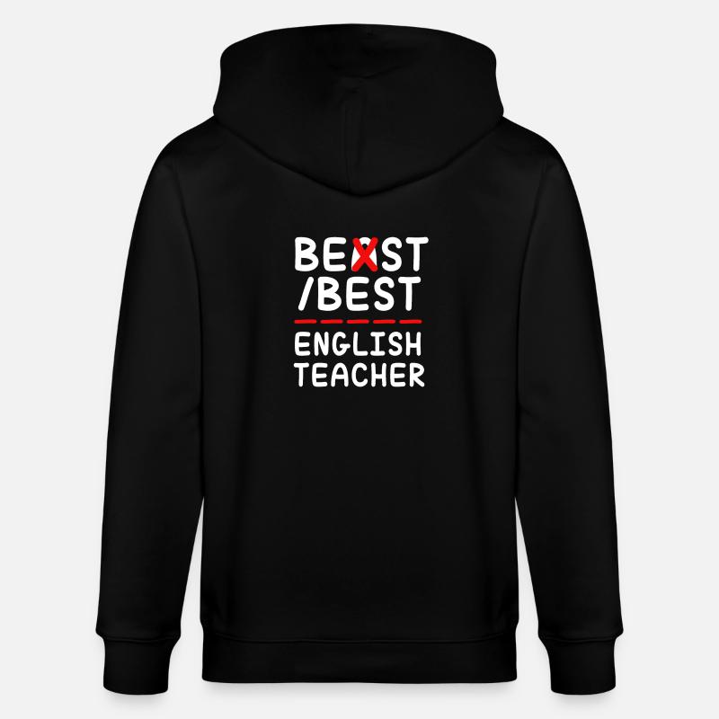 Professeur d’anglais Professeur d’anglais - Veste à capuche bio CULTIVATOR Stanley/Stella Unisexe - noir