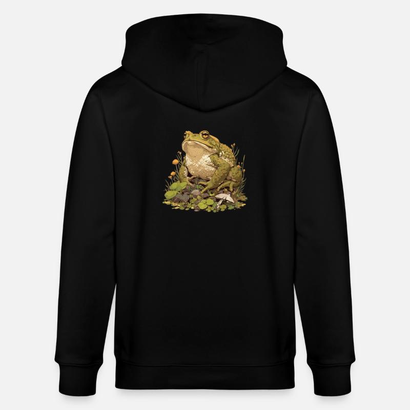 Toad Toads Toad - Stanley/Stella CULTIVATOR  Unisex Organic Hooded Jacket - black