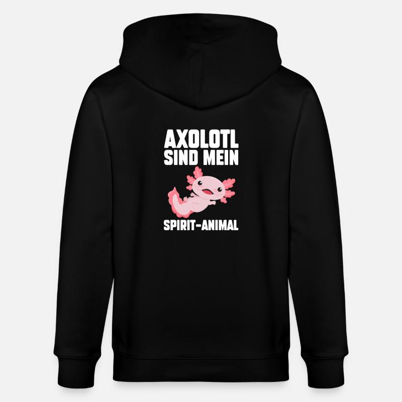 Axolotl - Veste à capuche bio CULTIVATOR Stanley/Stella Unisexe - noir